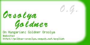 orsolya goldner business card